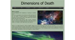 Desktop Screenshot of dimensionsofdeath.net