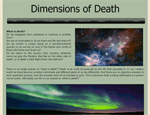 Tablet Screenshot of dimensionsofdeath.net